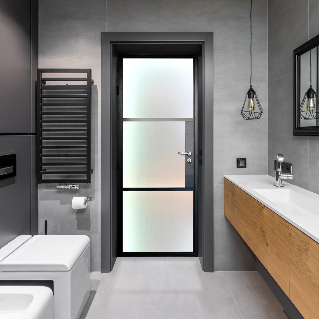Bathroom Image With Satin Glass