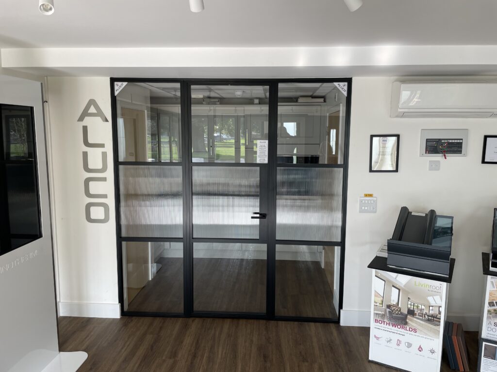 Aluco door in a Warwickshire showroom